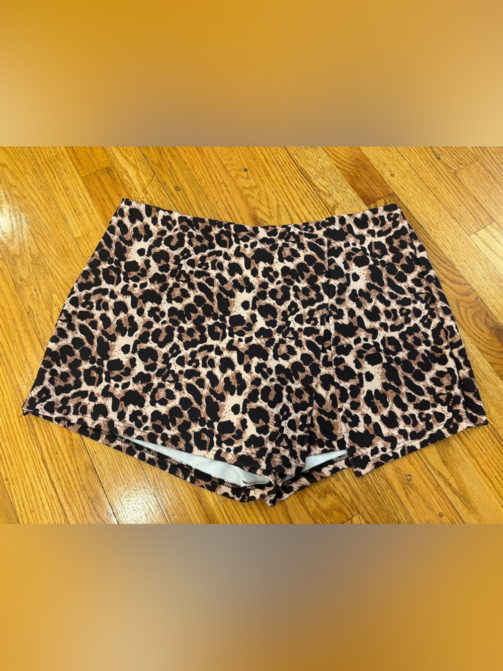 SHEIN Leopard Print High-Rise Women's Shorts - Brown/Black